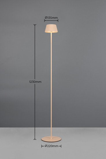 Reality R47706166 Suarez LED Stehleuchte 1,5W ⌀13,5cm dimmbar Sand IP44 warmweiss