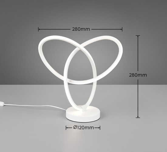 Reality R53591131 Lando LED Tischleuchte 8W Weiß Matt warmweiss