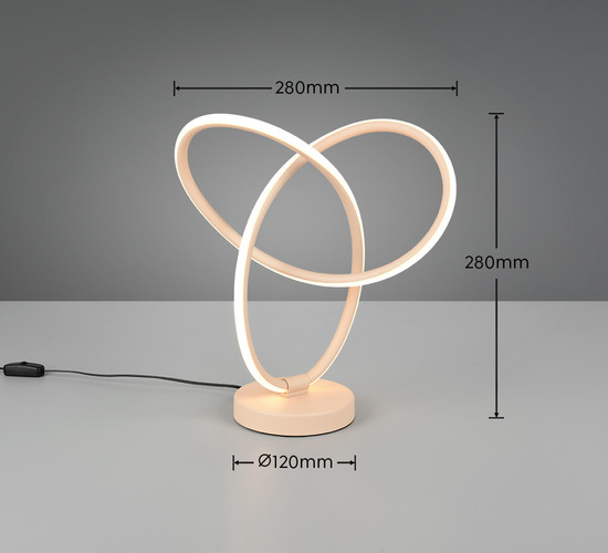 Reality R53591166 Lando LED Tischleuchte 8W Sand warmweiss