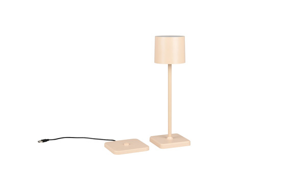 Reality R54096166 Fernandez LED Tischleuchte 1,5W dimmbar Sand IP54 CCT einstellbare Lichtfarbe