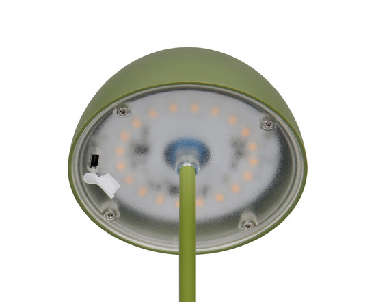 Reality R55601115 Ortiz LED Tischleuchte 2W ⌀9cm dimmbar Grün IP44 warmweiss