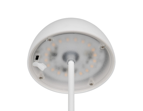 Reality R55601131 Ortiz LED Tischleuchte 2W ⌀9cm dimmbar Weiß Matt IP44 warmweiss