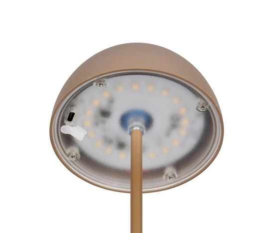 Reality R55601165 Ortiz LED Tischleuchte 2W ⌀9cm dimmbar Coffee IP44 warmweiss