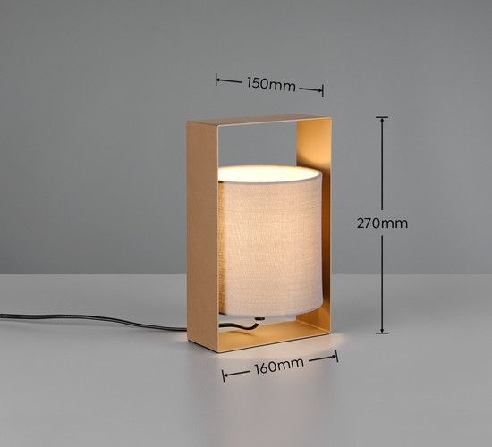 Reality R55751065 Pail E27 Tischleuchte Coffee