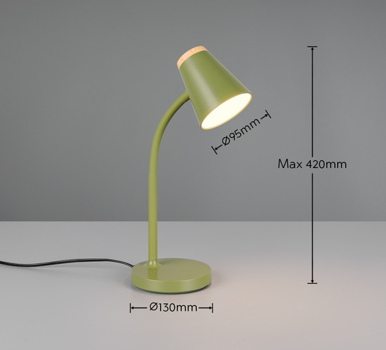 Reality R55831115 Pongo LED Tischleuchte 4,5W Grün warmweiss