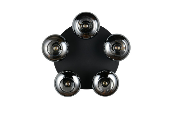 Reality R66645054 Divina E14 Deckenleuchte 5-fach ⌀49cm Rauchfarbig