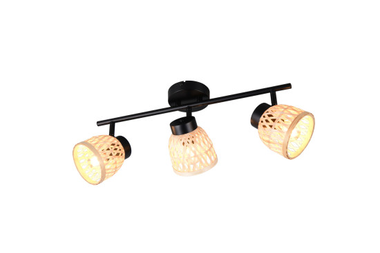 Casalum R86093032 Laurent E14 Strahler 3-fach Schwarz Matt