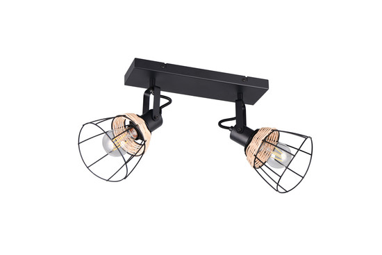 Casalum R86232032 Jerome E27 Strahler 2-fach Schwarz Matt