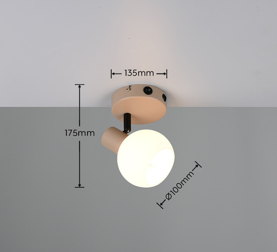 Reality R86371743 Boba E14 Strahler ⌀10cm Warm Beige