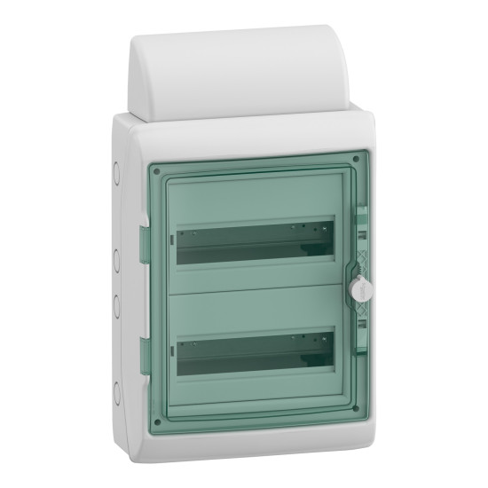 Schneider Electric 13433DE Verteiler für Reiheneinbaugeräte, Mureva Feuchtraumverteilertechnik, 2x12 reihen, Steckklemmen