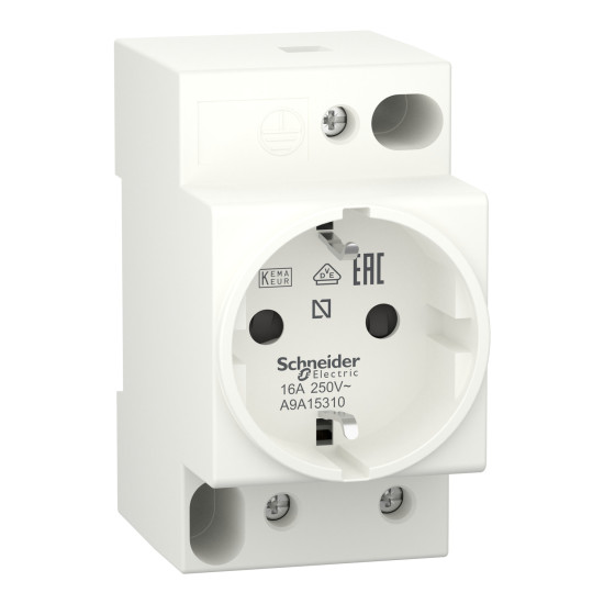 Schneider Electric A9A15310 Steckdose iPC, 2P+E, 16A, 250VAC, KEMA/VDE 0620, deutsche Ausführung