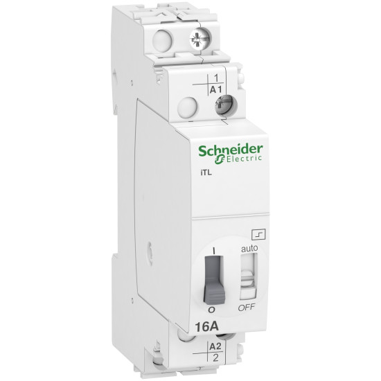 Schneider Electric A9C30811 Fernschalter iTL, 1P, 1S, 16A, Spule 110VDC, 230-240VAC 50/60Hz