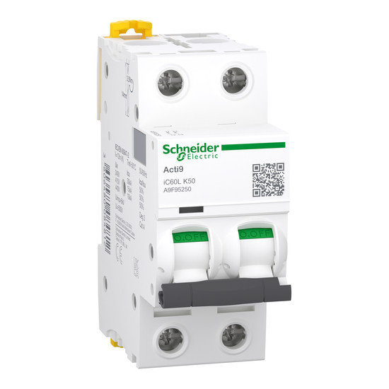 Schneider Electric A9F95250 Leitungsschutzschalter iC60L, 2P, 50A, K-Charakteristik, 15kA