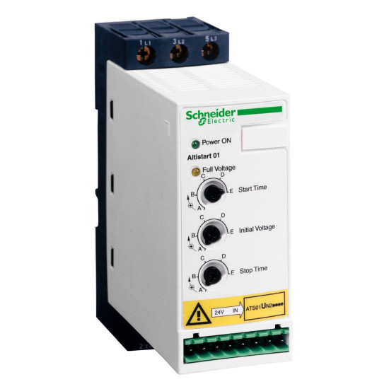 Schneider Electric ATS01N212QN Sanftanlasser für Asynchronmotor, ATS01, 12A, 380-415V, 5,5 KW