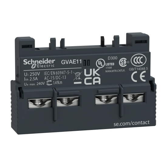 Schneider Electric GVAE11 Hilfsschalter, 1S+1Ö, Front