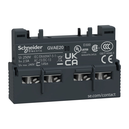 Schneider Electric GVAE20 Hilfsschalter, 2S, Front