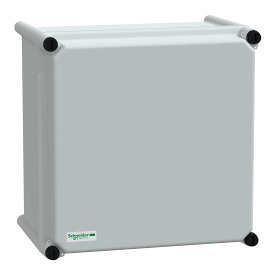 Schneider Electric NSYPLSC2727G Polyestergehäuse PLS Wandmontage 270x270x180mm IP66, blickdichte PC-Abdeckung