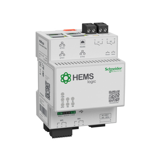 Schneider Electric PRHEMS04DE HEMSlogic Gateway, Eigenverbrauchsoptimierung, EnWG par.14a, 230V, 4TE