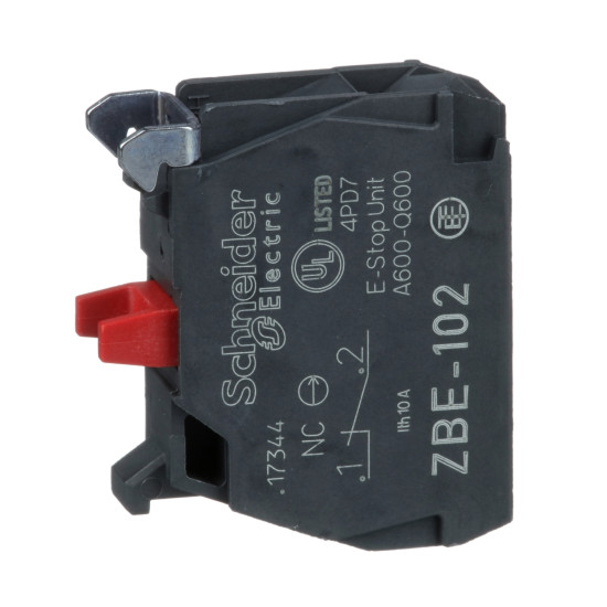 Schneider Electric ZBE102 Hilfsschalter, Kontaktblock, Harmony XB4 und XB5, 22mm, 30mm, Schraubklemme, 1Ö