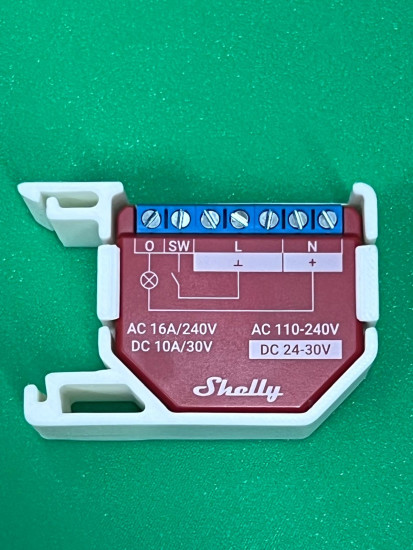 Hutschienenhalter für Shelly PLUS, Gen3, Gen4 DIN Rail 35 mm Hutschiene Halter 90 Grad