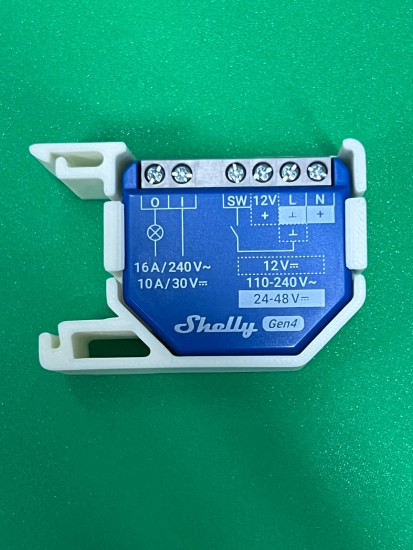 Hutschienenhalter für Shelly PLUS, Gen3, Gen4 DIN Rail 35 mm Hutschiene Halter 90 Grad
