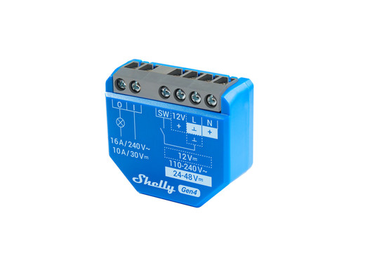 Shelly 1 Gen4 - Smarter Multiprotokoll-Schaltaktor, WLAN, Zigbee, Matter, potenzialfrei, BT