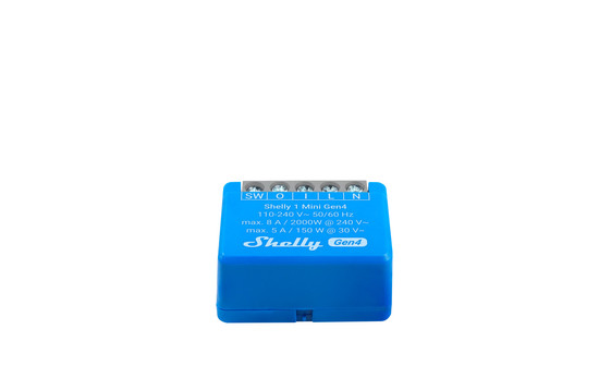 Shelly 1 Mini Gen4, 2er-Pack - Kompakter Multiprotokoll-Aktor, WLAN, Zigbee, Matter, BT