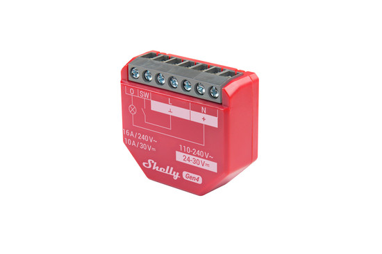 Shelly 1PM Gen4, 2er-Pack - Multiprotokoll-Schaltaktor mit Messfunktion, BT