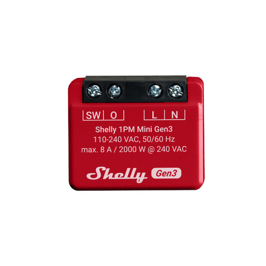 Shelly 1PM Mini Gen3 - Kompakter WLAN Aktor mit Strommessung, BT