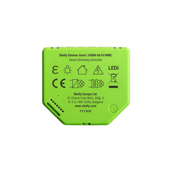 Shelly Dimmer Gen4 - Multiprotokoll Dimm-Aktor, WLAN, Zigbee, Matter, BT LED Lichtsteuerung