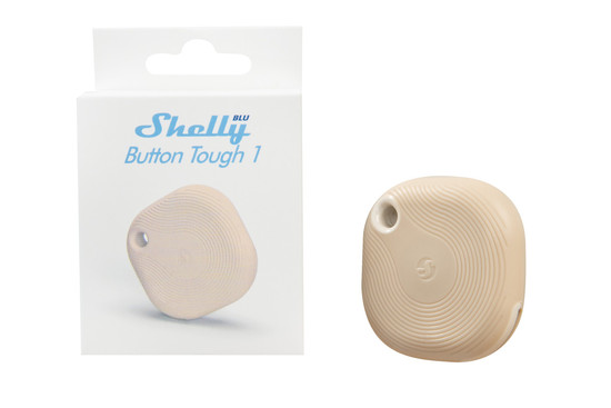Shelly BLU Button Tough 1 - Robuster Bluetooth Schalter & Dimmer Mokka, IP54