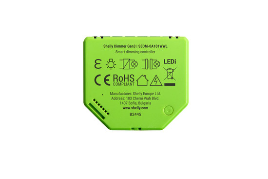 Shelly Dimmer Gen3 - Universeller WLAN Dimm-Aktor, Messfunktion, LED Lichtsteuerung