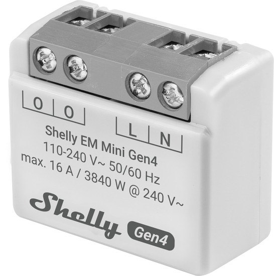 Shelly EM Mini Gen4 - Kompakter Energiemesser, Multiprotokoll/Matter, 1 Kanal WLAN, Zigbee, BT