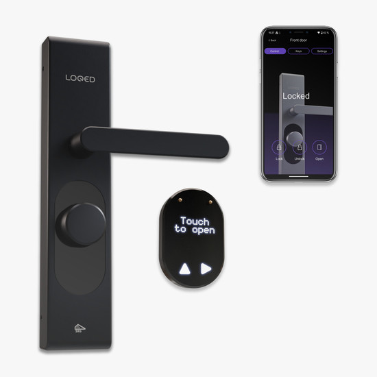 Shelly LOQED Touch Smart Lock - Schlüsselloses Türschloss, Black Edition