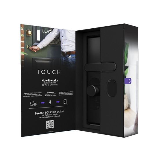 Shelly LOQED Touch Smart Lock - Schlüsselloses Türschloss, Black Edition