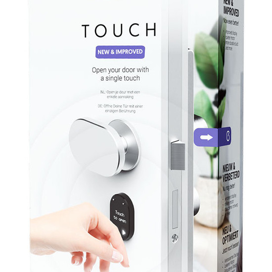 Shelly LOQED Touch Smart Lock - Schlüsselloses Türschloss, Edelstahl