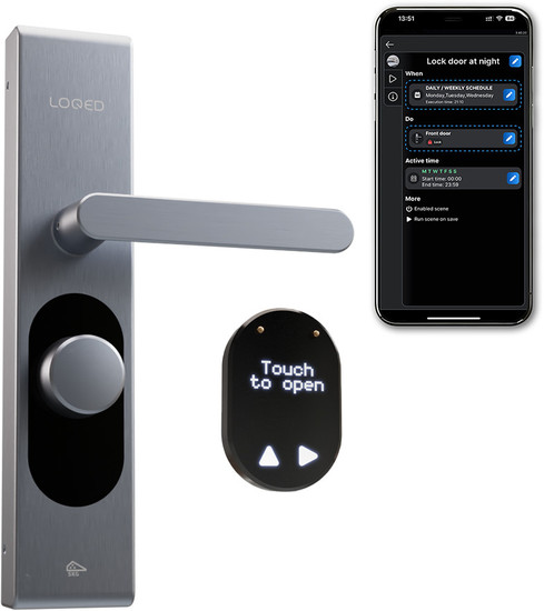 Shelly LOQED Touch Smart Lock - Schlüsselloses Türschloss, Edelstahl