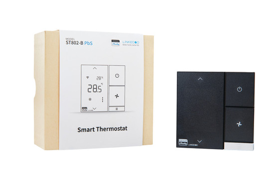 Shelly LinkedGo Smartes HVAC Thermostat - Lüftung-Klimasteuerung ST802-B, WLAN BT