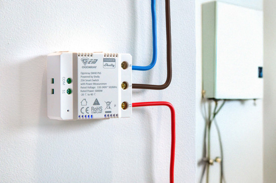 Shelly Ogemray Smart Relay - Hochleistungs-Schaltaktor, 25A