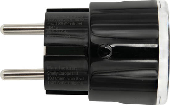 Shelly Plug S Gen3, Matter - Smarte Steckdose, Schwarz