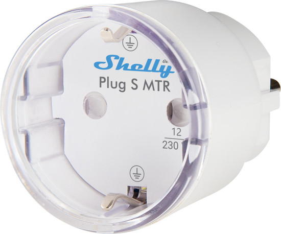 Shelly Plug S Gen3, Matter - Smarte Steckdose, Weiß, Zwischenstecker WLAND, BT, Matter