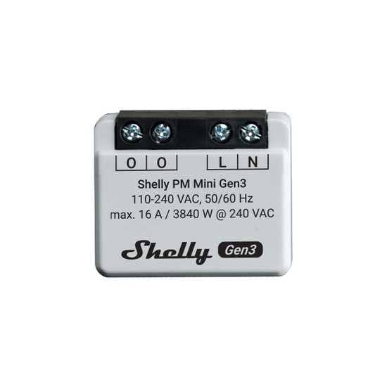 Shelly PM Mini Gen3, 2er-Pack - Reines Energiemessgerät, Mini, WLAN, BT