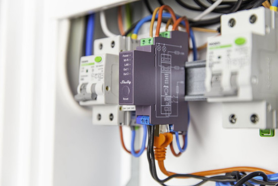Shelly Pro 2 - 2-Kanal DIN-Schienen Relais, WLAN, LAN, potenzialfrei