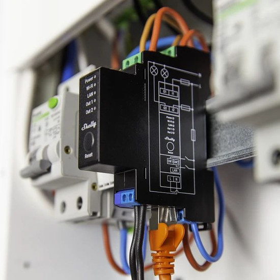 Shelly Pro 2PM - 2-Kanal DIN-Schienen Relais/Rollladen, Messfunktion