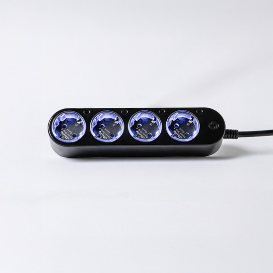 Shelly Power Strip 4 Gen4 - Smarte Steckdosenleiste 4-fach, Schwarz WLAN, BT, Zigbee, Matter