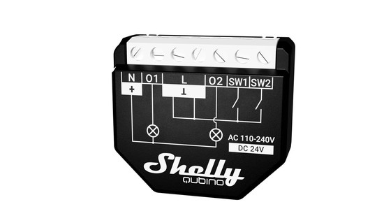 Shelly Wave 2PM - Z-Wave Smart Switch 2-Kanal, Messfunktion, 16A
