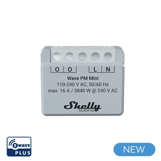 Shelly Wave PM Mini - Z-Wave Energiemessgerät, Mini-Format