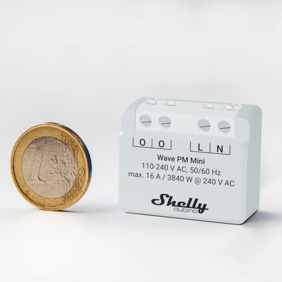 Shelly Wave PM Mini - Z-Wave Energiemessgerät, Mini-Format