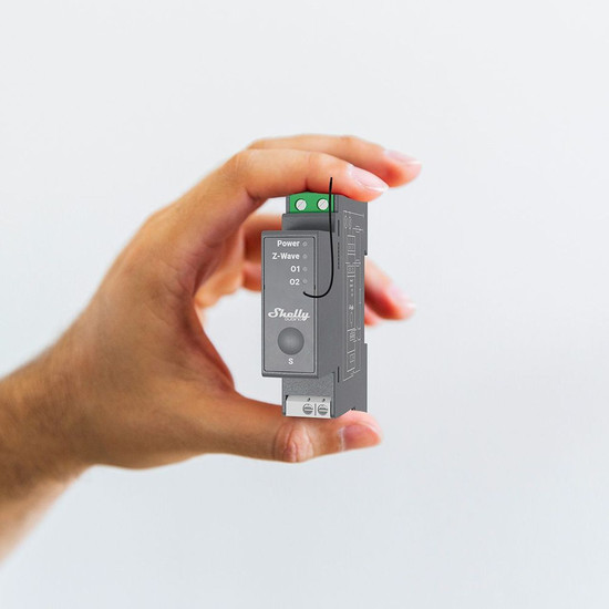 Shelly Wave Pro 2 - Z-Wave DIN-Schienen Relais, 2 Kanäle, potenzialfrei