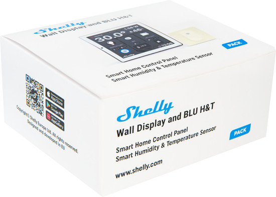 Shelly Wall Display Set, Weiß + BLU H&T Sensor